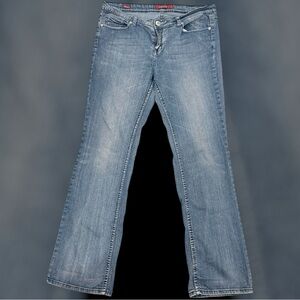 Vigold Womens Mid Rise Boot Cut Cotton Blend  Blue Jeans SZ 11